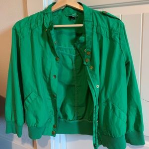 Divided Kelly green bomber!
